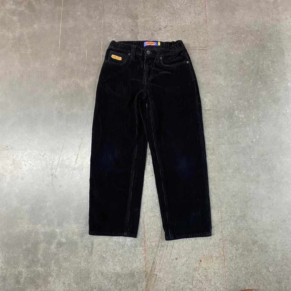 Empyre Black Corduroy Pants Elastic Waist Y2K Kids Size 24‎